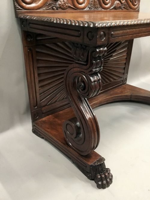 C19TH ANGLO INDIAN PADOUK CONSOLE SIDE TABLE OF VERY STYLISH FORM - ADDITIONAL PHOTO 10