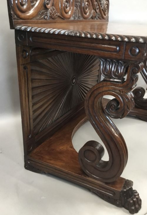 C19TH ANGLO INDIAN PADOUK CONSOLE SIDE TABLE OF VERY STYLISH FORM - ADDITIONAL PHOTO 11