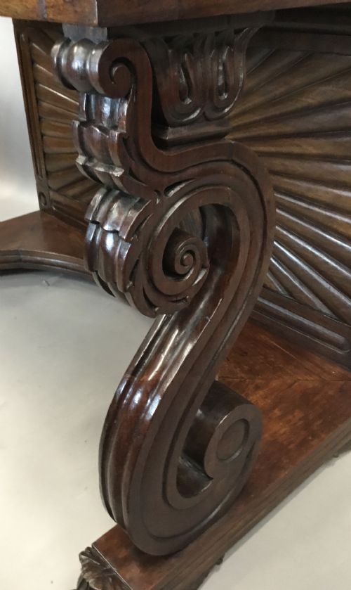C19TH ANGLO INDIAN PADOUK CONSOLE SIDE TABLE OF VERY STYLISH FORM - ADDITIONAL PHOTO 12