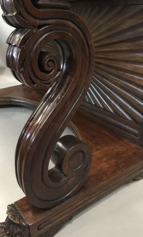 C19TH ANGLO INDIAN PADOUK CONSOLE SIDE TABLE OF VERY STYLISH FORM - ADDITIONAL PHOTO 13