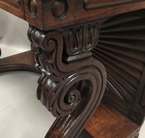 C19TH ANGLO INDIAN PADOUK CONSOLE SIDE TABLE OF VERY STYLISH FORM - ADDITIONAL PHOTO 14