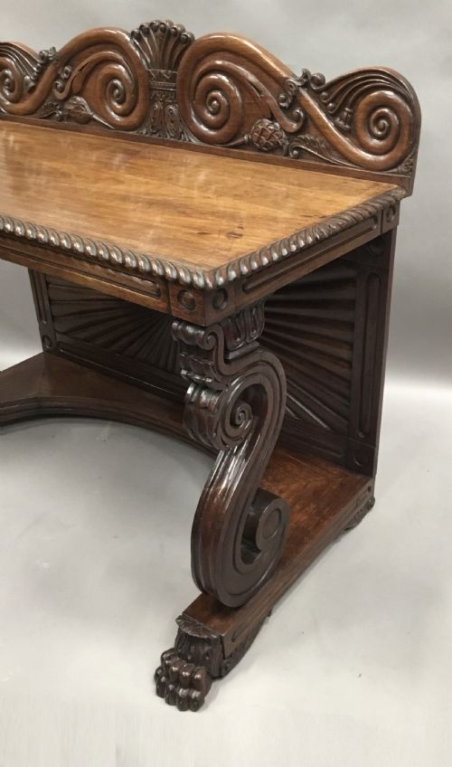 C19TH ANGLO INDIAN PADOUK CONSOLE SIDE TABLE OF VERY STYLISH FORM - ADDITIONAL PHOTO 15