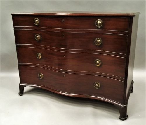 George III Mahogany Serpentine Chest of Drawers