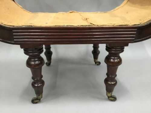 REGENCY MAHOGANY WINDOW SEAT DRESSING STOOL - ADDITIONAL PHOTO 5