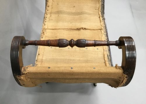 REGENCY MAHOGANY WINDOW SEAT DRESSING STOOL - ADDITIONAL PHOTO 8