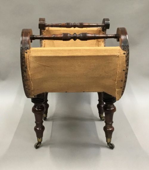 REGENCY MAHOGANY WINDOW SEAT DRESSING STOOL - ADDITIONAL PHOTO 15