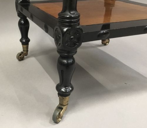 C19TH CELONESE EBONY AND SATINWOOD ETAGERE WHATNOT - ADDITIONAL PHOTO 15