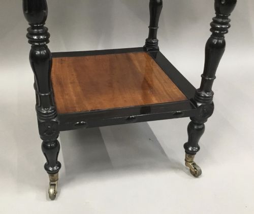 C19TH CELONESE EBONY AND SATINWOOD ETAGERE WHATNOT - ADDITIONAL PHOTO 19