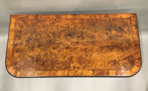 fig 1. Regency burr yew card table; by the esteemed cabinet maker Robert James