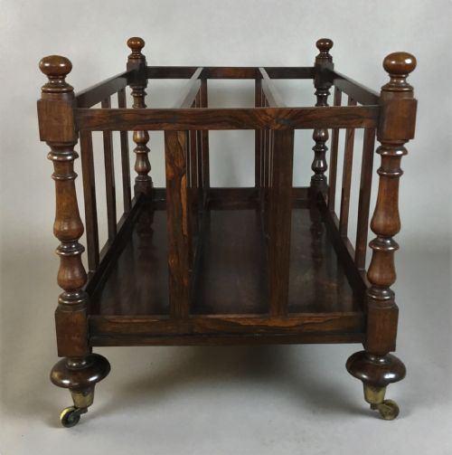 REGENCY ROSEWOOD FOLIO STAND LARGE CANTERBURY OF OVERSIZED COUNTRY HOUSE PROPORTIONS - ADDITIONAL PHOTO 4