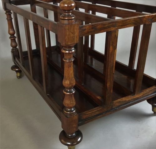 REGENCY ROSEWOOD FOLIO STAND LARGE CANTERBURY OF OVERSIZED COUNTRY HOUSE PROPORTIONS - ADDITIONAL PHOTO 5