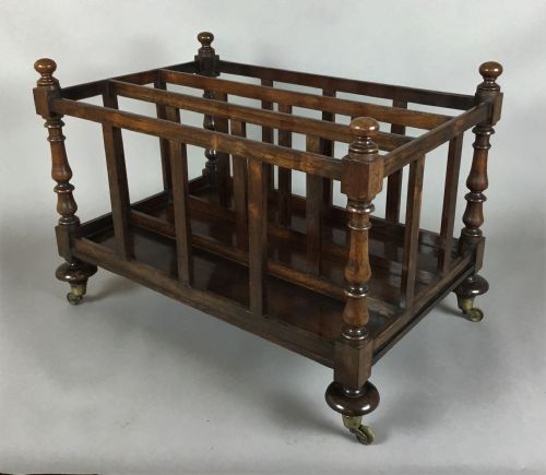 REGENCY ROSEWOOD FOLIO STAND LARGE CANTERBURY OF OVERSIZED COUNTRY HOUSE PROPORTIONS - ADDITIONAL PHOTO 7