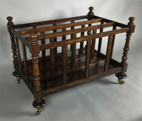 REGENCY ROSEWOOD FOLIO STAND LARGE CANTERBURY OF OVERSIZED COUNTRY HOUSE PROPORTIONS - ADDITIONAL PHOTO 8