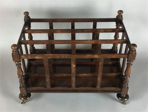 REGENCY ROSEWOOD FOLIO STAND LARGE CANTERBURY OF OVERSIZED COUNTRY HOUSE PROPORTIONS - ADDITIONAL PHOTO 10