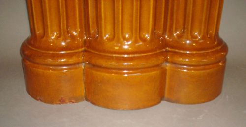 RARE C19TH GLAZED POTTERY MAJOLICA STICK AND UMBRELLA STAND - ADDITIONAL PHOTO 5