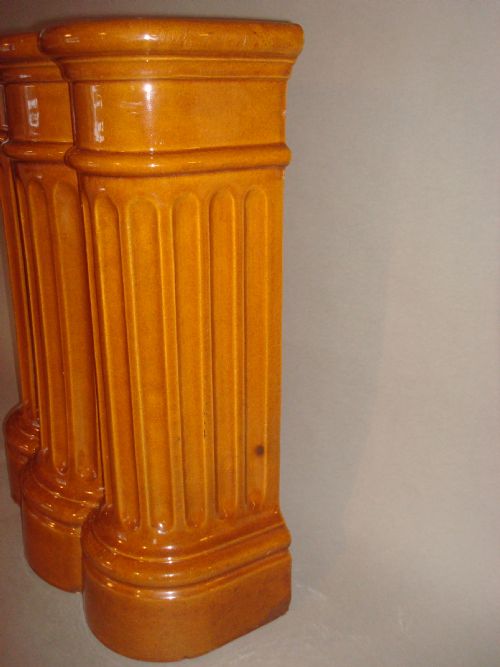 RARE C19TH GLAZED POTTERY MAJOLICA STICK AND UMBRELLA STAND - ADDITIONAL PHOTO 6