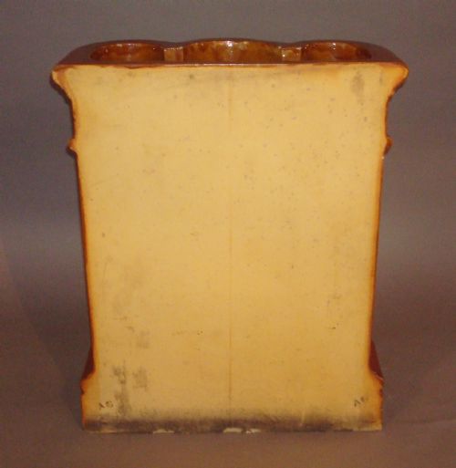 RARE C19TH GLAZED POTTERY MAJOLICA STICK AND UMBRELLA STAND - ADDITIONAL PHOTO 9