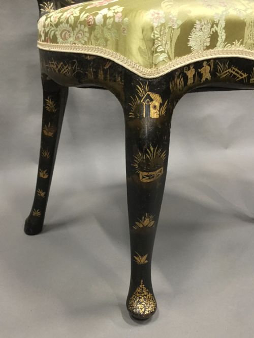 C18TH PAIR OF DUTCH LACQUERED SIDE CHAIRS GOOD ORIGINAL GILT DECORATION - ADDITIONAL PHOTO 16