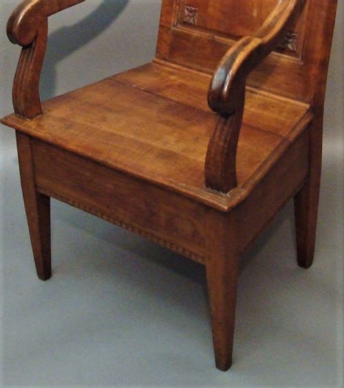C18TH FRENCH FRUITWOOD OPEN ARMCHAIR GOOD COLOUR AND PATINATION - ADDITIONAL PHOTO 4