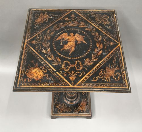 REGENCY NEOCLASSICAL PAINTED PEDESTAL OCCASIONAL TABLE IN THE MANNER OF THOMAS HOPE - ADDITIONAL PHOTO 4
