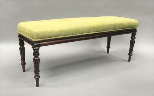 Late Regency Mahogany Long Stool / Window Seat