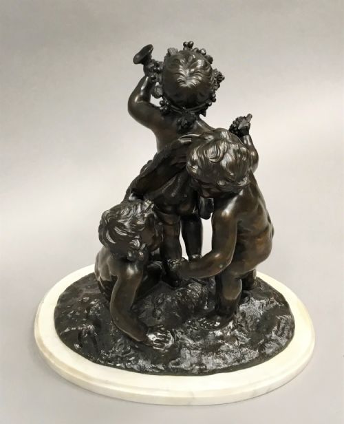 C19TH LARGE BRONZE SCULPTURE OF BACCHANALIAN GROUP - ADDITIONAL PHOTO 9