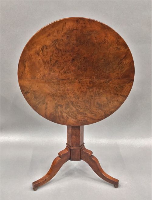 REGENCY BURR YEW TRIPOD CENTRE TABLE - ADDITIONAL PHOTO 8
