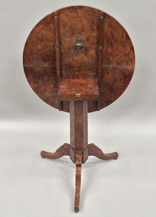 REGENCY BURR YEW TRIPOD CENTRE TABLE - ADDITIONAL PHOTO 14