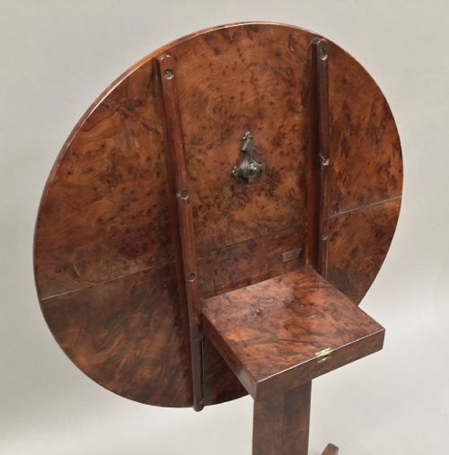 REGENCY BURR YEW TRIPOD CENTRE TABLE - ADDITIONAL PHOTO 15