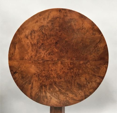 REGENCY BURR YEW TRIPOD CENTRE TABLE - ADDITIONAL PHOTO 16