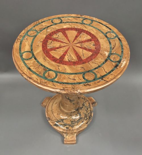 C19TH ITALIAN SCAGLIOLA 'MARBLE' CENTRE TABLE - ADDITIONAL PHOTO 5
