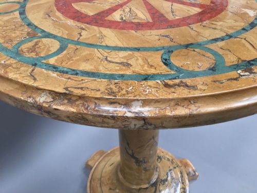 C19TH ITALIAN SCAGLIOLA 'MARBLE' CENTRE TABLE - ADDITIONAL PHOTO 6
