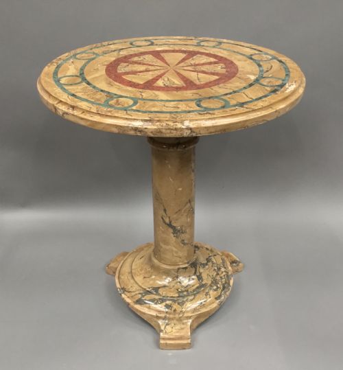 C19TH ITALIAN SCAGLIOLA 'MARBLE' CENTRE TABLE - ADDITIONAL PHOTO 12