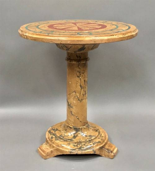 C19TH ITALIAN SCAGLIOLA 'MARBLE' CENTRE TABLE - ADDITIONAL PHOTO 13