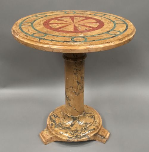 C19TH ITALIAN SCAGLIOLA 'MARBLE' CENTRE TABLE - ADDITIONAL PHOTO 18