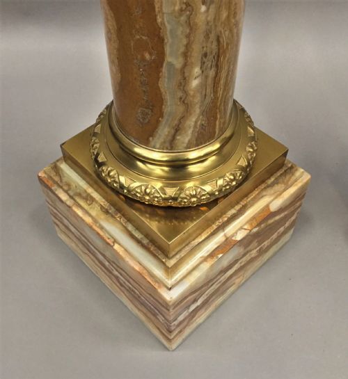 C19TH PAIR OF MARBLE AND ORMOLU PEDESTAL COLUMNS IN THE NEOCLASSICAL MANNER - ADDITIONAL PHOTO 6