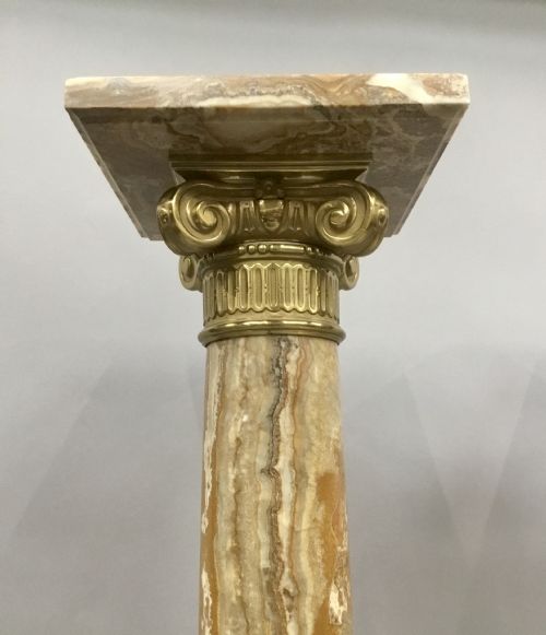 C19TH PAIR OF MARBLE AND ORMOLU PEDESTAL COLUMNS IN THE NEOCLASSICAL MANNER - ADDITIONAL PHOTO 17