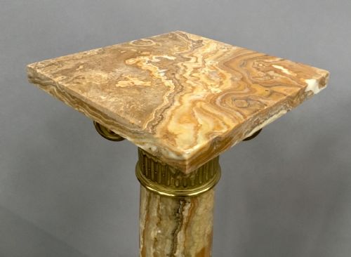 C19TH PAIR OF MARBLE AND ORMOLU PEDESTAL COLUMNS IN THE NEOCLASSICAL MANNER - ADDITIONAL PHOTO 21