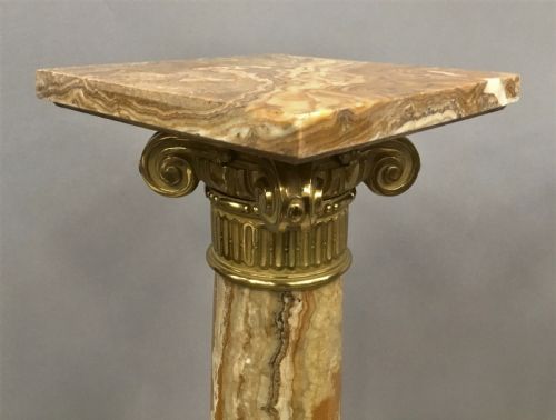 C19TH PAIR OF MARBLE AND ORMOLU PEDESTAL COLUMNS IN THE NEOCLASSICAL MANNER - ADDITIONAL PHOTO 23