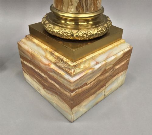 C19TH PAIR OF MARBLE AND ORMOLU PEDESTAL COLUMNS IN THE NEOCLASSICAL MANNER - ADDITIONAL PHOTO 24
