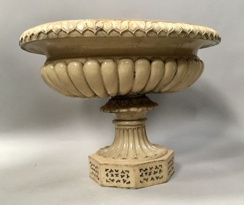 C19TH LARGE GLAZED TERRACOTTA GARDEN URN WINE CISTERN BY LIPSCOMBE CO - ADDITIONAL PHOTO 4