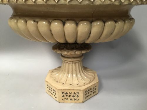 C19TH LARGE GLAZED TERRACOTTA GARDEN URN WINE CISTERN BY LIPSCOMBE CO - ADDITIONAL PHOTO 14