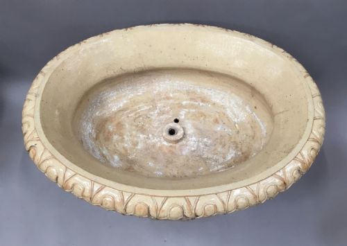 C19TH LARGE GLAZED TERRACOTTA GARDEN URN WINE CISTERN BY LIPSCOMBE CO - ADDITIONAL PHOTO 17