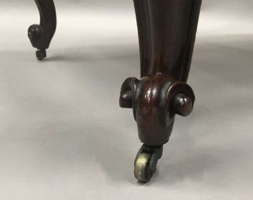 MID C19TH MAHOGANY LARGE WINDOW SEAT CENTRE STOOL - ADDITIONAL PHOTO 14