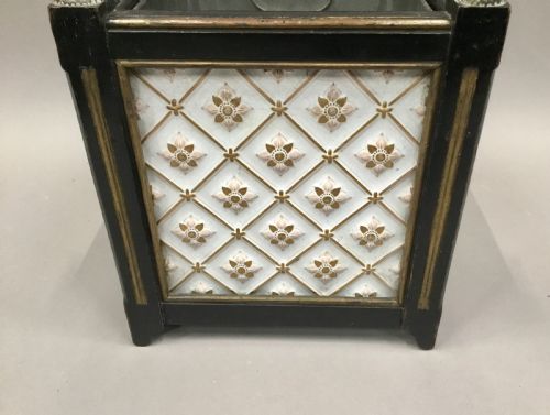 C19TH PAIR OF SQUARE JARDINIERES PLANTERS WITH ORIGINAL MINTON PANELS - ADDITIONAL PHOTO 14