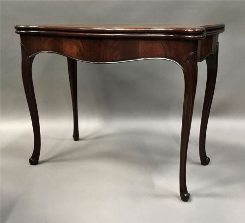 GEORGE III MAHOGANY HEPPLEWHITE SERPENTINE CARD TABLE - ADDITIONAL PHOTO 16