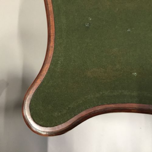 GEORGE III MAHOGANY HEPPLEWHITE SERPENTINE CARD TABLE - ADDITIONAL PHOTO 19