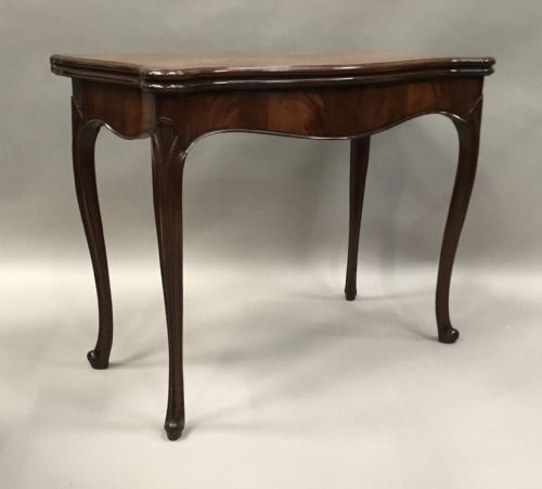 GEORGE III MAHOGANY HEPPLEWHITE SERPENTINE CARD TABLE - ADDITIONAL PHOTO 21