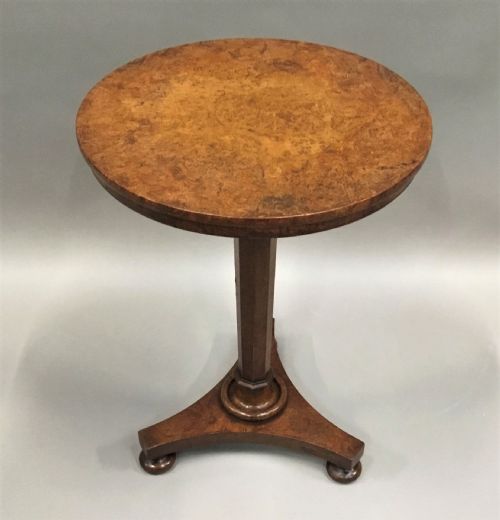 REGENCY BURR ELM OCCASIONAL TABLE OF NEAT PROPORTIONS - ADDITIONAL PHOTO 1