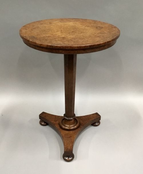 REGENCY BURR ELM OCCASIONAL TABLE OF NEAT PROPORTIONS - ADDITIONAL PHOTO 2